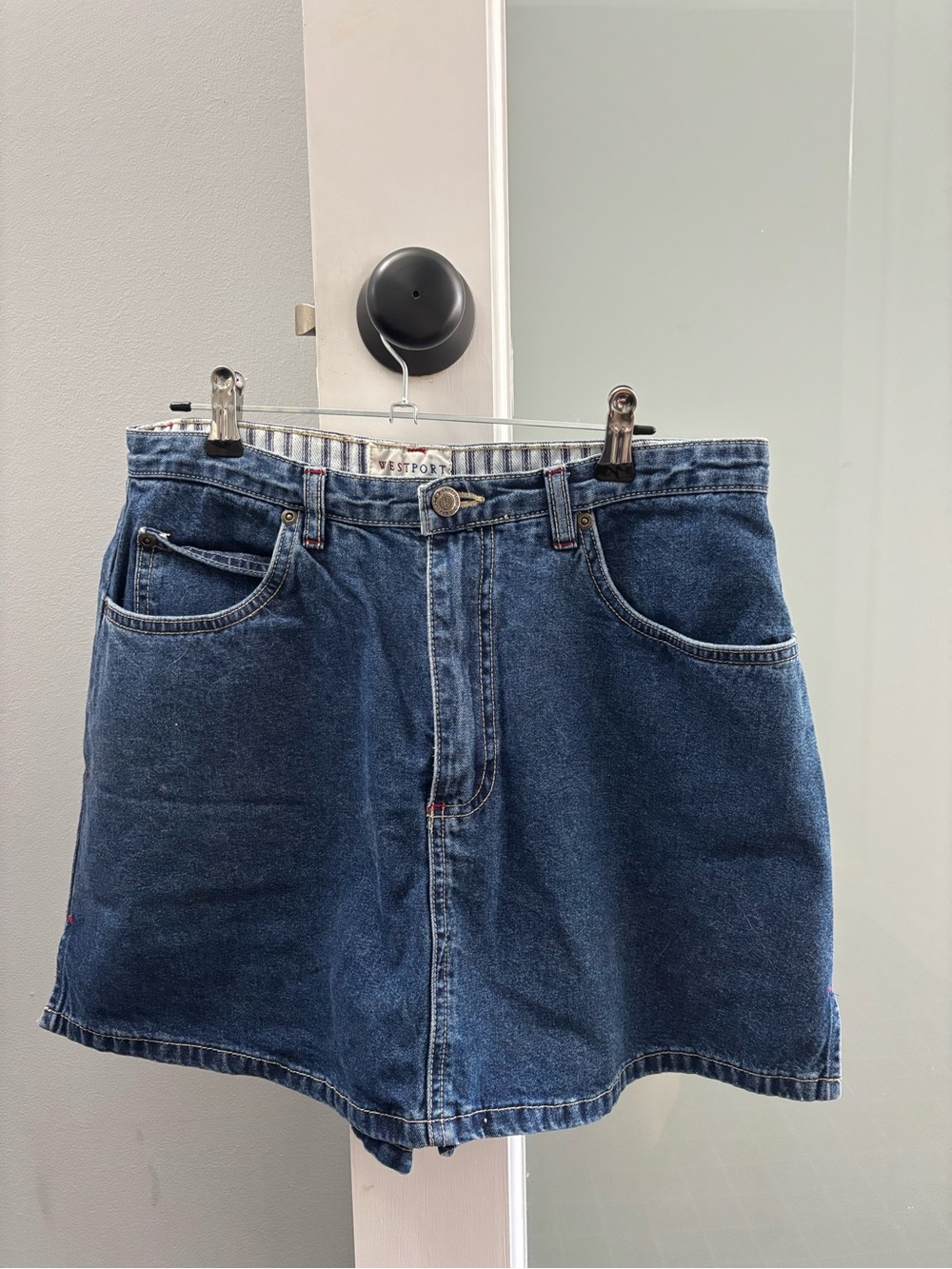 Westport Dark Blue Denim Mini Skirt
